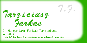 tarziciusz farkas business card